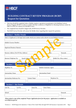 BCRP Request for Quotation