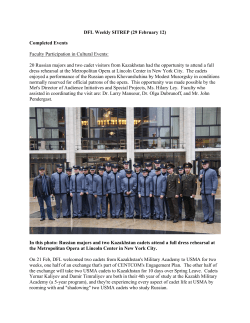 DFL Weekly SITREP (29 February 12) Completed Events Faculty