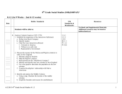 8 Grade Social Studies (SS8)(SS8PAP)* 8.1.2