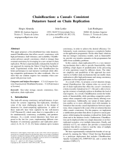 ChainReaction: a Causal+ Consistent Datastore based on Chain