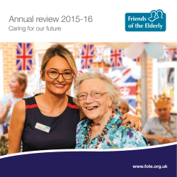 Annual review 2015-16 - Friends of the Elderly
