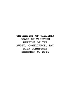 Audit Compliance Ris.. - University of Virginia
