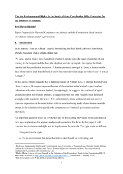 Can the Environmental Rights in the South African Constitution Offer