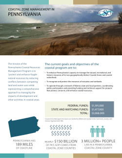 Page 1 3 million+ people live in a pennsylvania Coastal zone