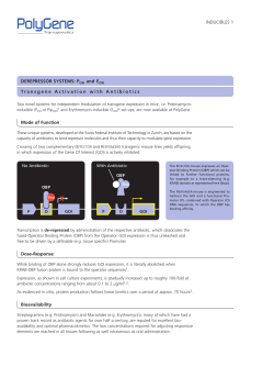 DEREPRESSOR SYSTEMS: PON and EON Transgene Activation
