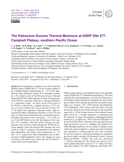 The Paleocene&ndash;Eocene Thermal Maximum at DSDP Site 277
