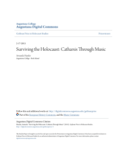 Surviving the Holocaust: Catharsis Through Music