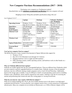 New Computer Purchase Recommendations (2017 &ndash; 2018)