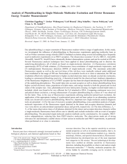 Analysis of Photobleaching in Single