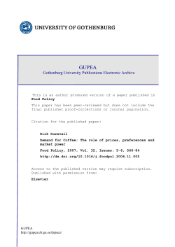 Demand for coffee in Sweden