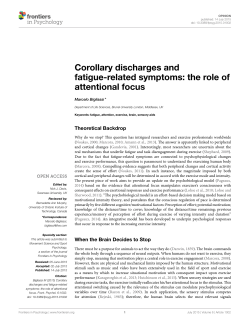 Corollary discharges and fatigue-related symptoms: the role of