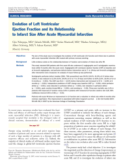 Evolution of Left Ventricular Ejection Fraction and its Relationship to
