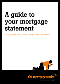 A guide to your mortgage statement