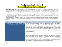 The Summer Fruit &ndash; Amos 8
