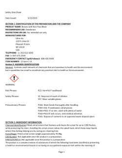 SDS Sheet