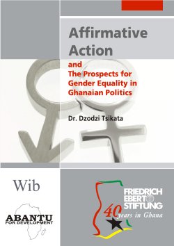 Affirmative action and the prospects for gender equality in Ghanaian
