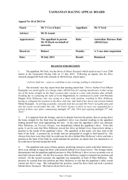 Mr Ford was charged by stewards with a breach of A