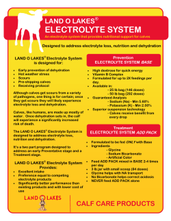 LAND O LAKES&reg; Electrolyte System