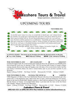 our brochure - Lakeshore Tours