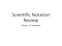 Scientific Notation Review