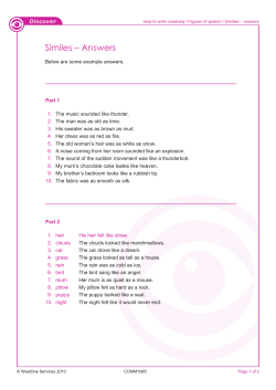 Similes &ndash; Answers