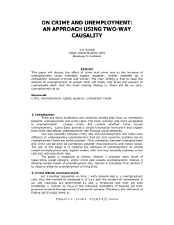 ON CRIME AND UNEMPLOYMENT: AN APPROACH USING TWO