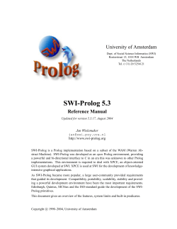 SWI-Prolog 5.3 - UML Computer Science
