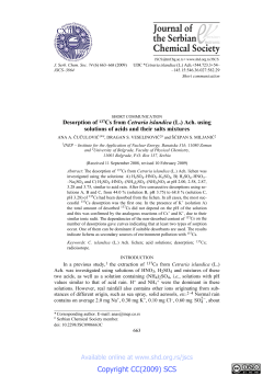 Desorption of 137Cs from Cetraria islandica (L.) Ach. using solutions
