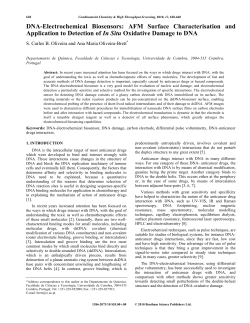 DNA-Electrochemical Biosensors: AFM Surface Characterisation