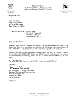 Original Licensing Study Report