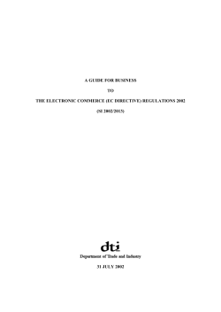 a guide for business - UK Government Web Archive