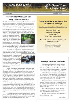 Spring 2015 Landmarks Newsletter