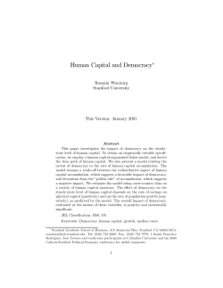 Human Capital and Democracy - UCLA Anderson School of
