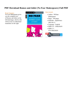 PDF Romeo and Juliet (No Fear