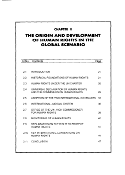 Origin and Development of Human Rights