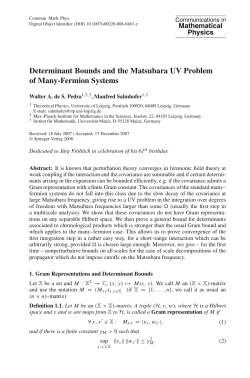 Determinant Bounds and the Matsubara UV Problem of Many