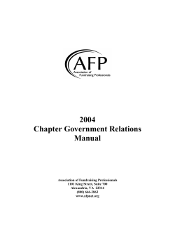 2004 Chapter Government Relations Manual