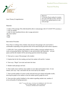 Standard Protocol Intervention Repeated Reading