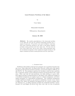 Least-Perimeter Partitions of the Sphere by Conor Quinn WILLIAMS