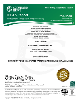 ESR-1530 - Blue Point Fastening, Inc. - ICC-ES