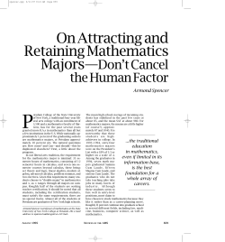 On Attracting and Retaining Mathematics Majors