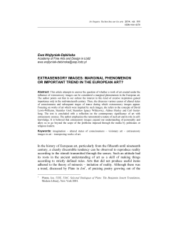 extrasensory images: marginal phenomenon or important trend in