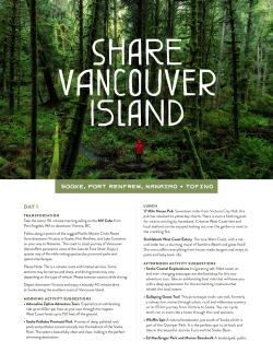 sooke, port renfrew, nanaimo + tofino