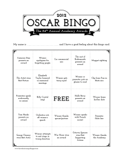 The 84th Annual Academy Awards