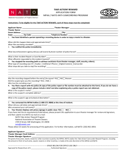 TAKE ACTION! REWARD APPLICATION FORM MPAA / NATO ANTI
