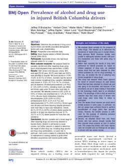 Prevalence of alcohol and drug use in injured British
