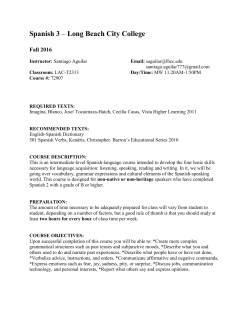 Spanish 3 &ndash; Long Beach City College