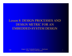 Lesson 8: DESIGN PROCESSES AND DESIGN METRIC FOR AN