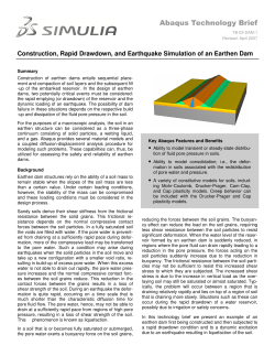 Construction, Rapid Drawdown, and Earthquake