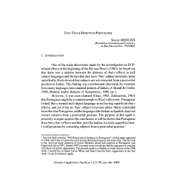 That-trace effects in portuguese